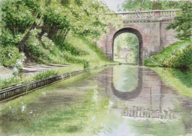 Avenue Bridge on the Shroppie, watercolour, 12" x 8" (Christine Rigden)