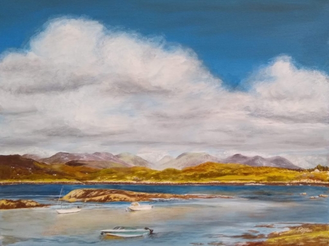 Connemara, acrylic on canvas, 26" x 26" (Christine Rigden) commission