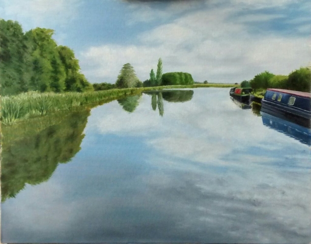 Tixall Wide, oil on board, 20" x 16" (Christine Rigden)