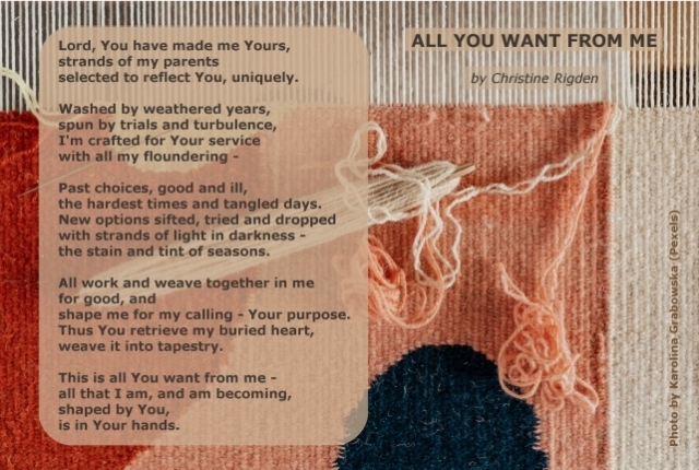 All You Want From Me, poem by Christine Rigden