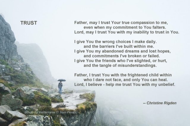 Trust - a poem by Christine Rigden